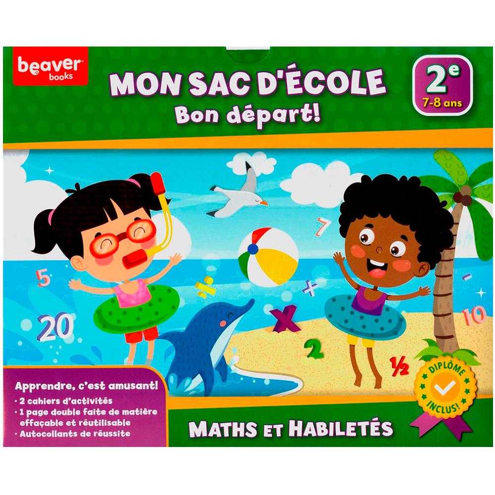 Book - Mon sac d'école: Maths et habiletés 2e année 7-8 ans - French ...