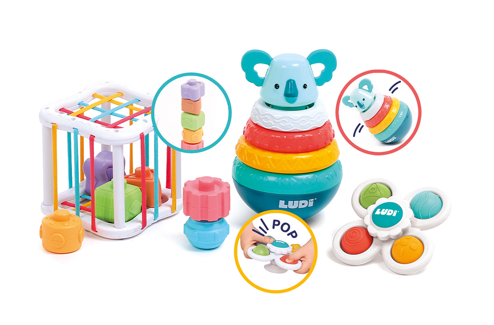 Lot De 2 Jeux En Bois Pour Bébé - Manipulation Fine - Hochets - Occasion