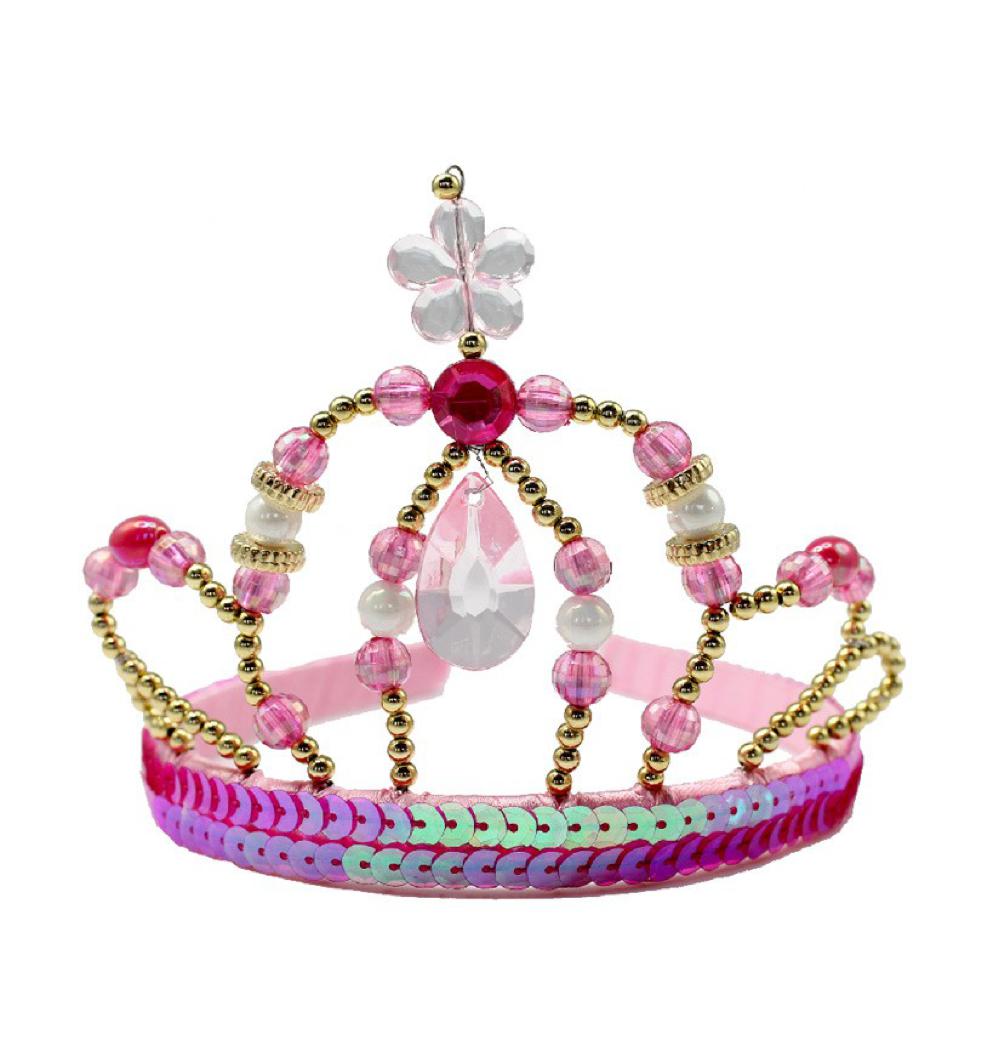 Couronne princesse fée - Rose & or - Déguisements