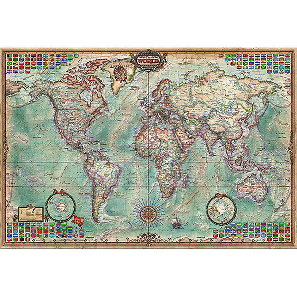 4000 pieces puzzle - The World Map - Puzzles