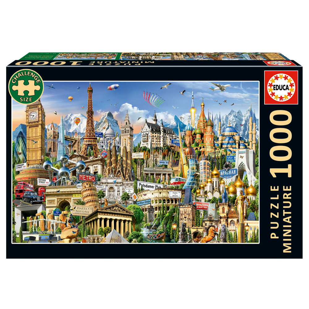 EDUCA 1000 Miniature ジグソーパズル 1000 pieces puzzle miniature - Symbols of Europe - Puzzles