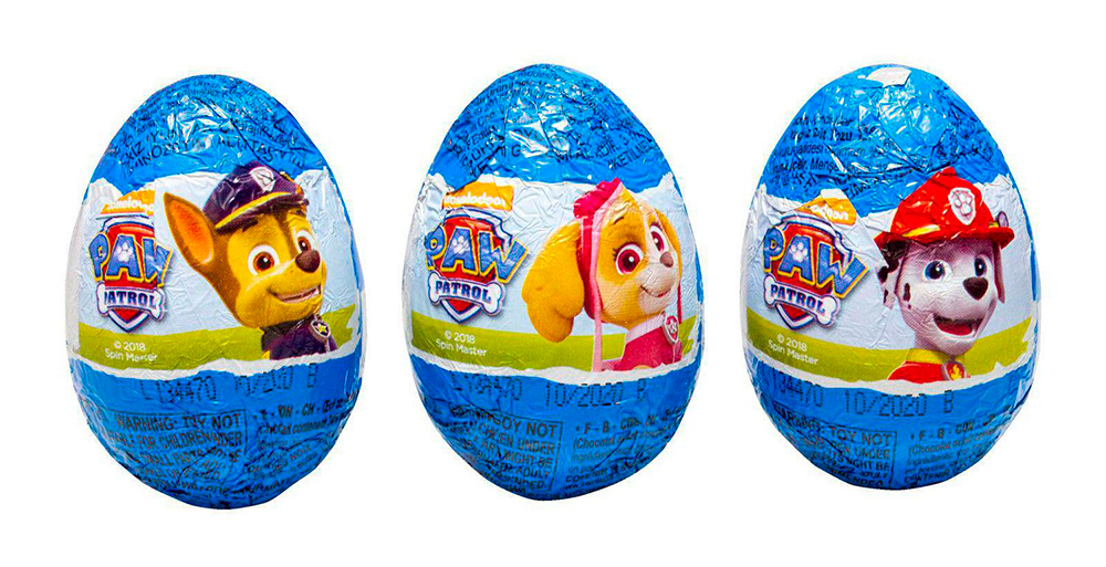 Bonbon - Pat' Patrouille - Œuf chocolat, assortiment - Fêtes et cadeaux