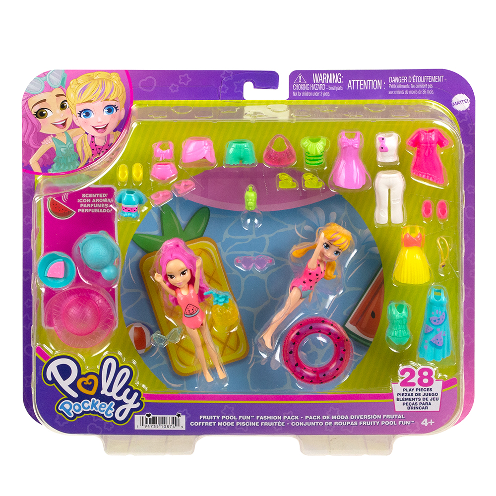 Polly Pocket Salon De Coiffure Licorne - 28 Accessoires + 2 Poupées - Neuf