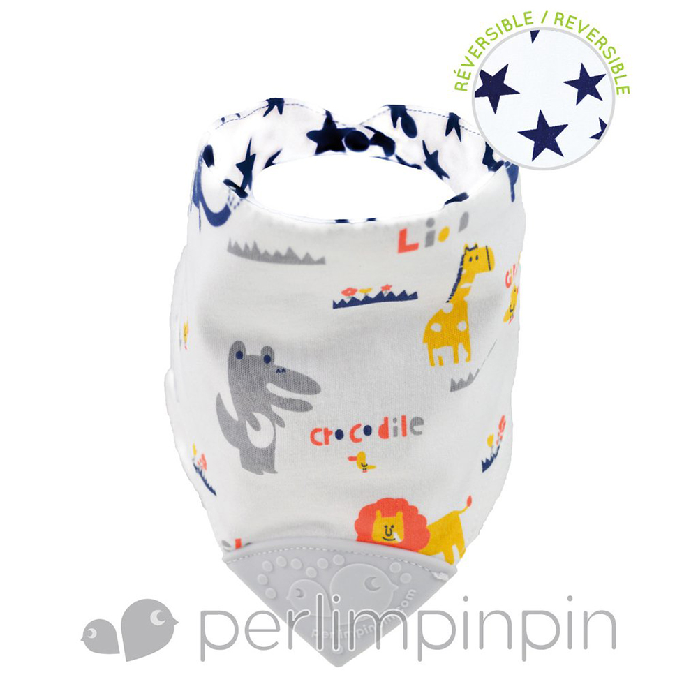 Perlimpinpin Bavoir de dentiton jungle