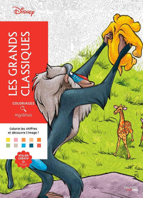 Livre - Coloriages mystères Disney - Les Grands classiques Tome 1 - Version française