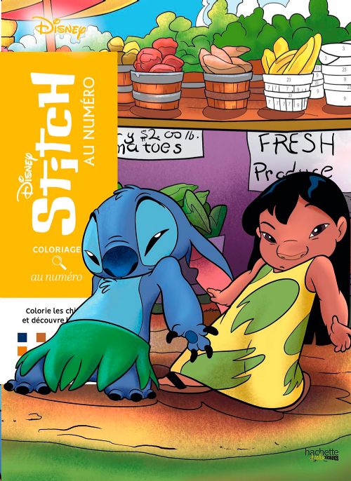 Livre - Coloriages au numéro Disney - Stitch - Version française