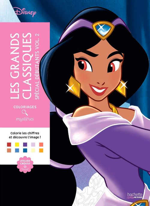 Livre - Coloriages mystères Disney - Les grands classiques: Spécial débutants Tome 2 - Version française