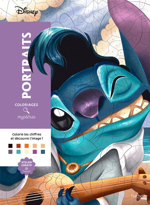Livre - Coloriages mystères Disney - Portraits (trompe l'oeil) - Version française