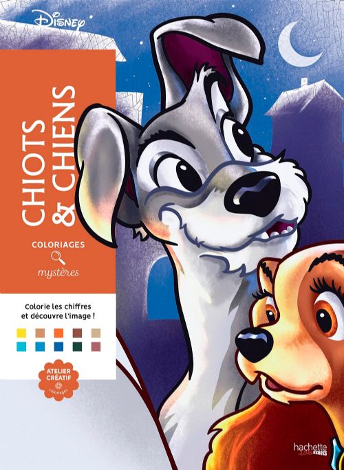 Livre - Coloriages mystères Disney - Chiots et chiens - Version française
