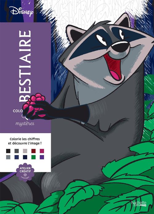 Livre - Coloriages mystères Disney - Bestiaire - Version française