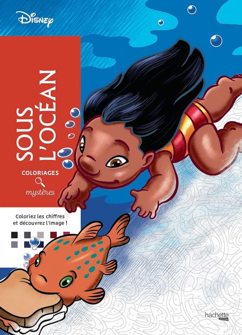 Livre - Coloriages mystères Disney - Sous l'océan - Version française