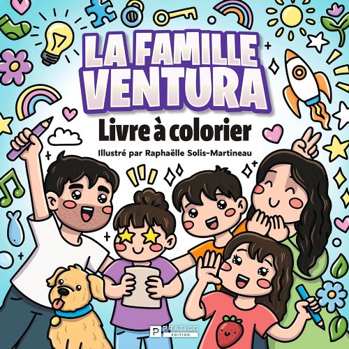 Livre - La famille Ventura: livre à colorier - Version française