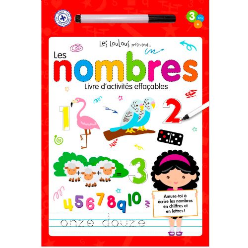 Livre d'activités effaçable - Les nombres - Version française