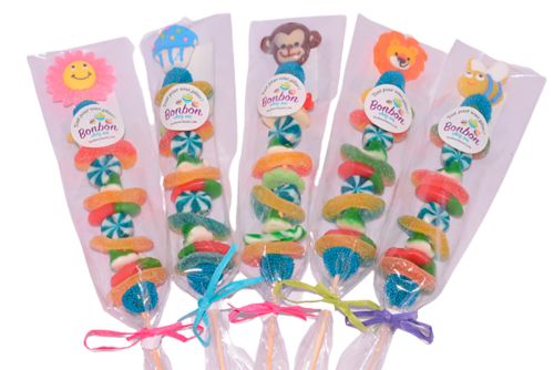 Bonbon - Brochette de jujubes (70 g), assortiment