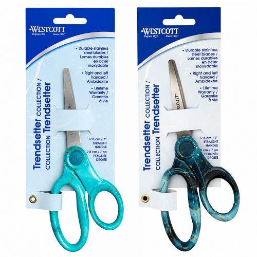 Pointed Liquid Marble Scissors 7'' Assorted