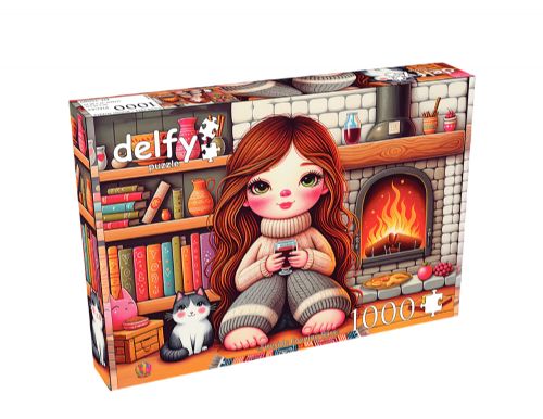 Delfy - 1000 pieces puzzle - Fireside Evening Bliss
