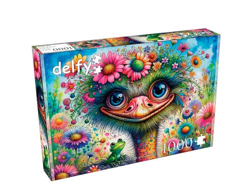 Delfy - 1000 pieces puzzle - Ostrich and friend