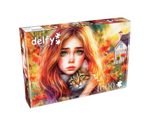 Delfy - 1000 pieces puzzle - Silent Feline Comfort