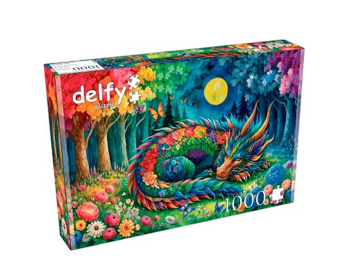Delfy - 1000 pieces puzzle - Moonlit dragon dreams