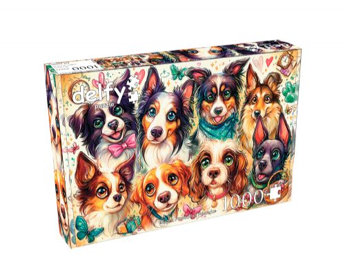 Delfy - 1000 pieces puzzle - Eight Pawsome Friends