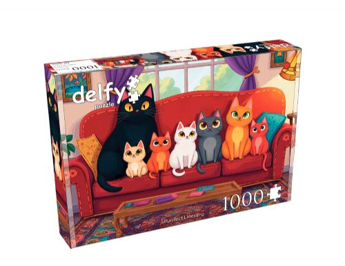 Delfy - 1000 pieces puzzle - Purrfect Lineup