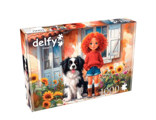 Delfy - 1000 pieces puzzle - Red Curls and Paws