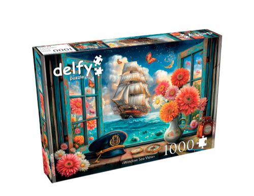 Delfy - 1000 pieces puzzle - Window Sea View