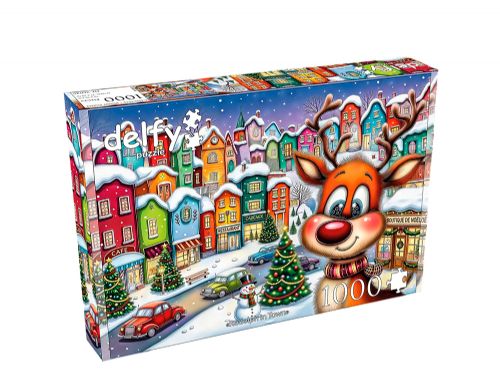 Delfy - 1000 pieces puzzle - Rudolph in Town