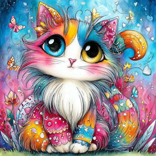 Jacarou - Broderie de diamants ronds - Chaton