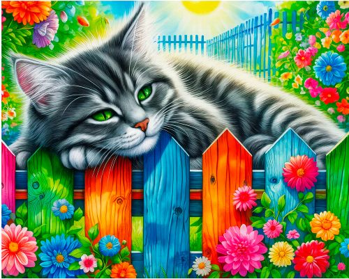 Jacarou - Broderie de diamants ronds - Lazy Fence Lounger