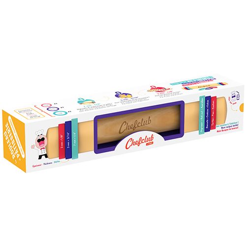 Chefclub Kids - Rouleau à pâtisserie avec anneaux ajustables Version française