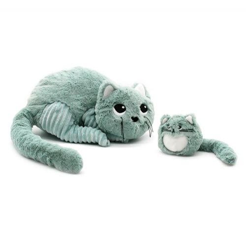 PTiPoTos - Maman et bébé peluche, Miaou le chat menthe