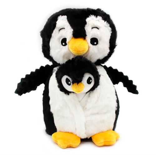 PTiPoTos - Maman et bébé peluche, Iglou le pingouin noir