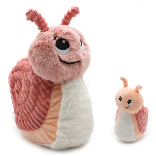 PTiPoTos - Maman et bébé peluche, Speedou l'escargot rose