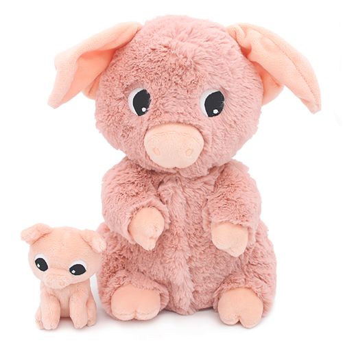 PTiPoTos - Maman et bébé peluche, Barbekiou le cochon