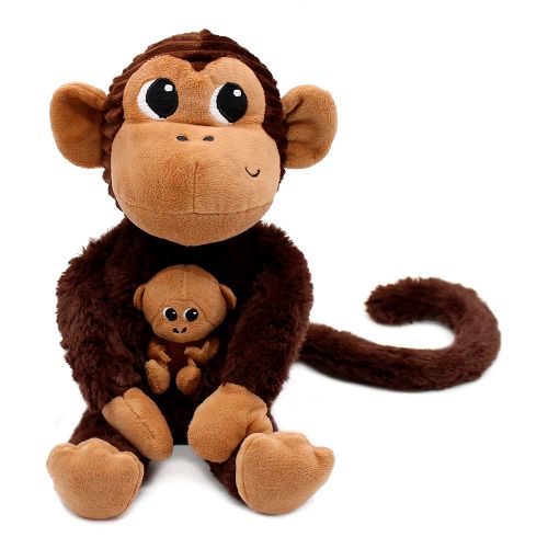 PTiPoTos - Maman et bébé peluche, Zazou le singe