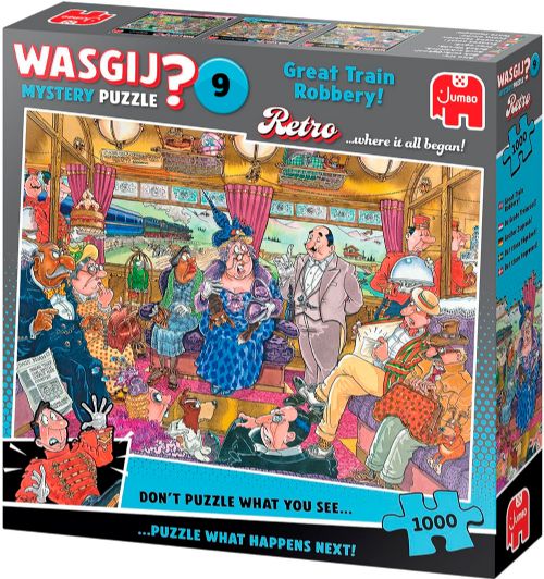 Puzzle 1000 pieces - Wasgij Mystery Retro No.9 Great Train Robbery !