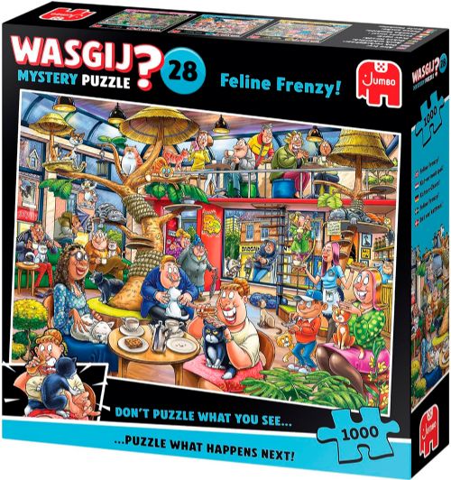 Puzzle 1000 pieces - Wasgij Mystery No.28 Feline Frenzy !