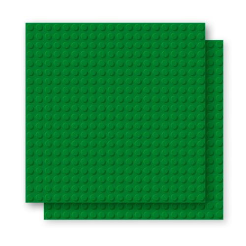 Brixies - 2 Plaques de construction vertes 16cm