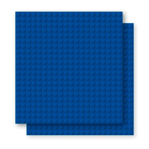 Brixies - 2 Plaques de construction bleues 16cm