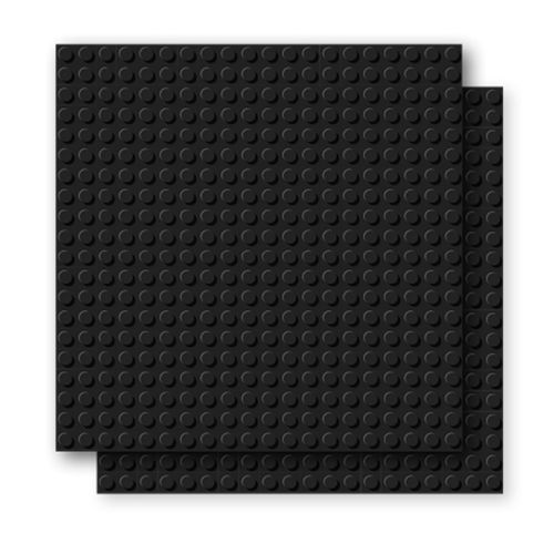 Brixies - 2 Plaques de construction noires 16cm