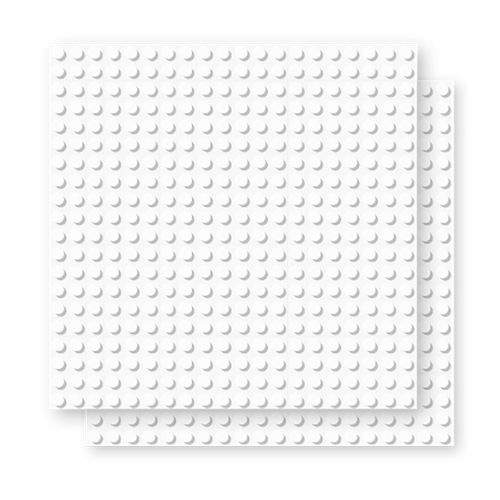 Brixies - 2 Plaques de construction blanches 16cm