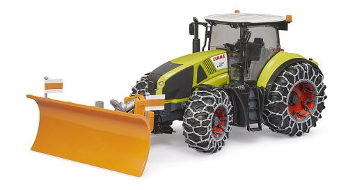 Bruder - Claas Axion 950 avec chaines à neige et chasse-neige