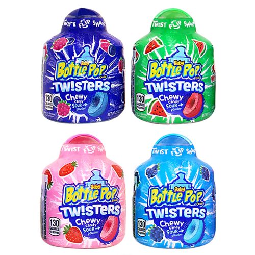 Bonbon - Topps Baby Bottle pop Twisters 77 g, assortiment