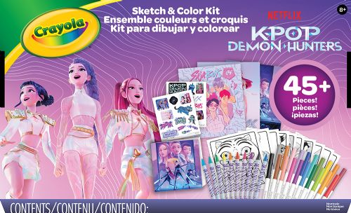 Crayola - Ensemble Sketch et coloriage - K-Pop Demon Hunters
