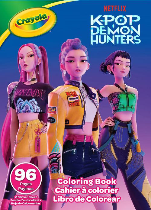 Crayola - Livre à colorier 96 pages - K-Pop Demon Hunters