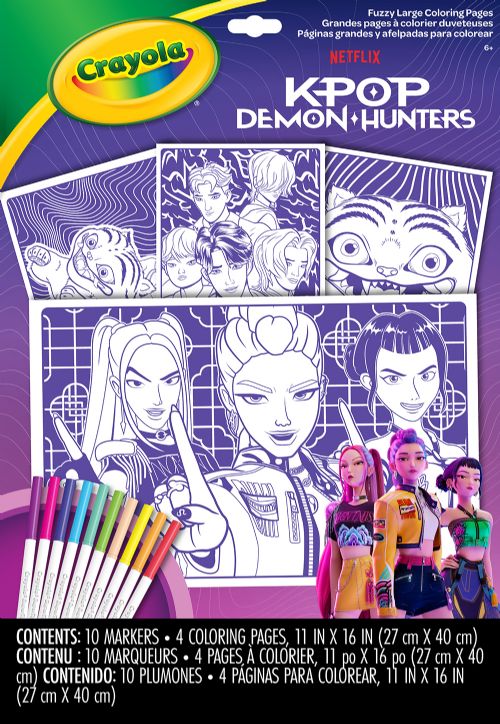 Crayola - Pages duveteuses à colorier - K-Pop Demon Hunters