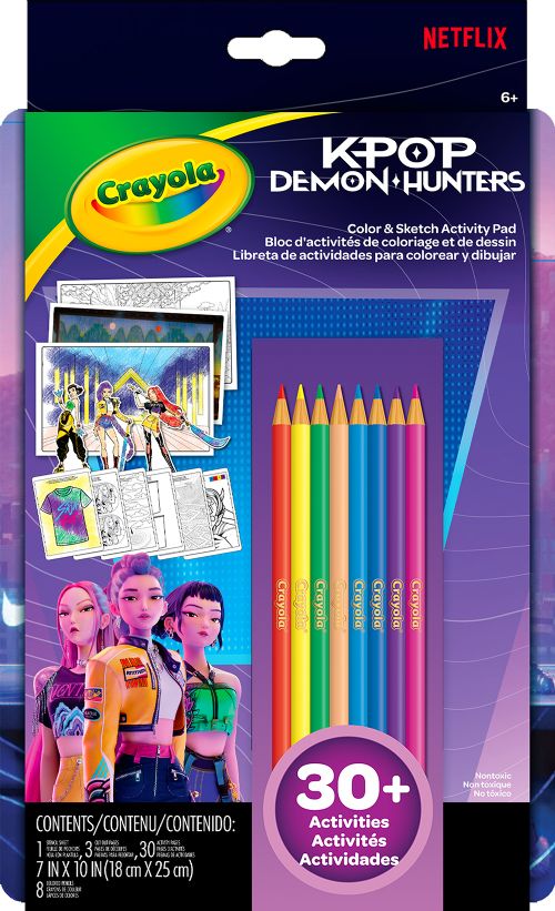 Crayola - Tablette d'activités à colorier - K-Pop Demon Hunters
