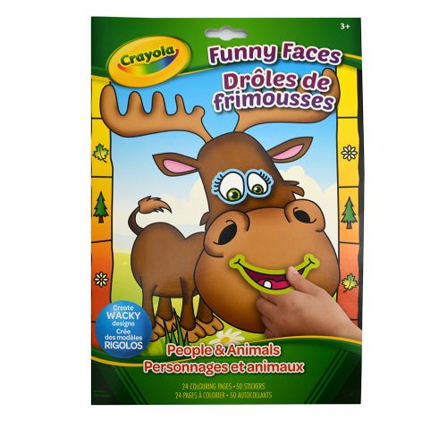 Crayola Drôles de frimousses cahier a colorier et autocollants