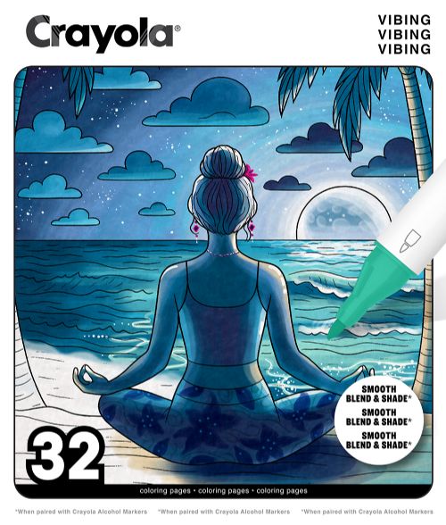 Crayola - Livre à colorier adulte 32 pages, En phase